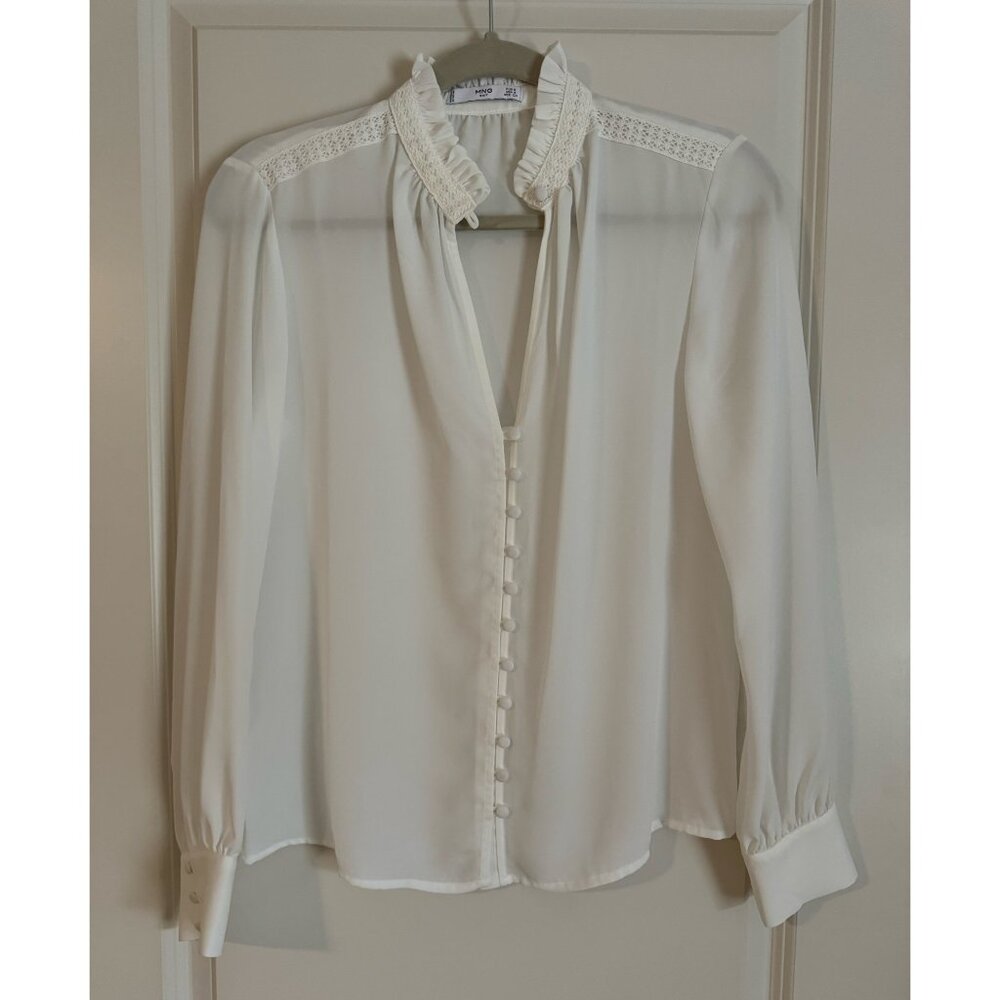 Mango Ivory Blouse, Size 4